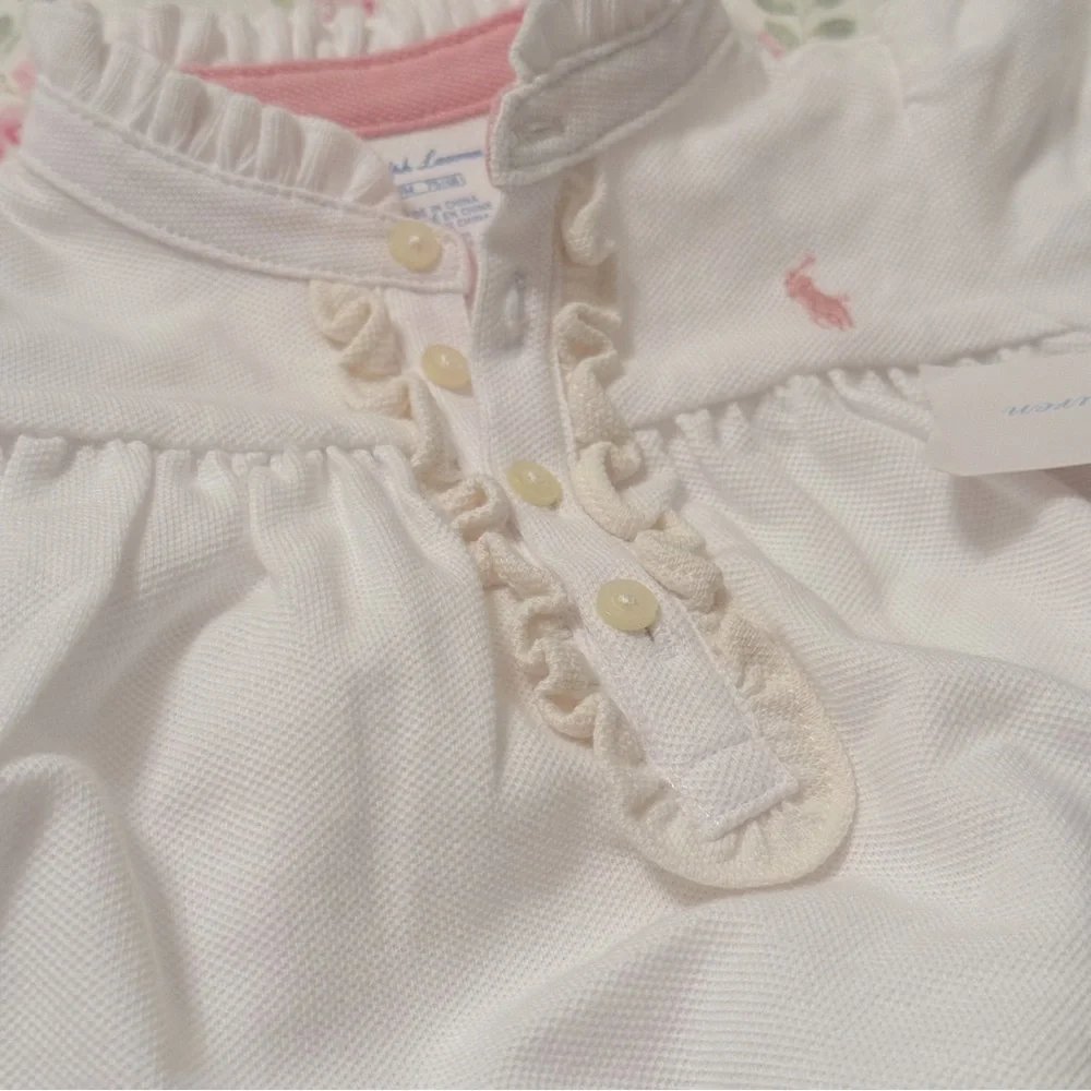 Ralph Lauren While Baby Girl Romper | Size 9M